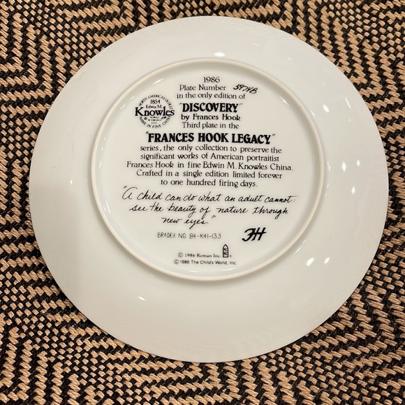 Discovery Third plate in the Frances Hook Legacy Series with Certification - Picture 2 of 7